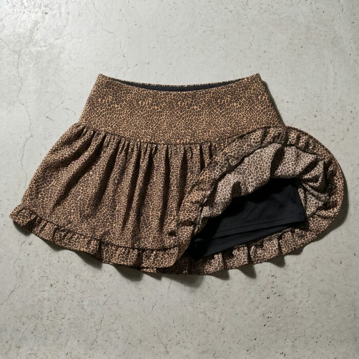 Y2K Leopard skirt