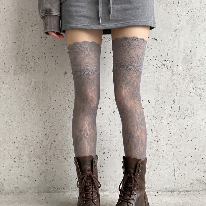 Lace over-knee socks